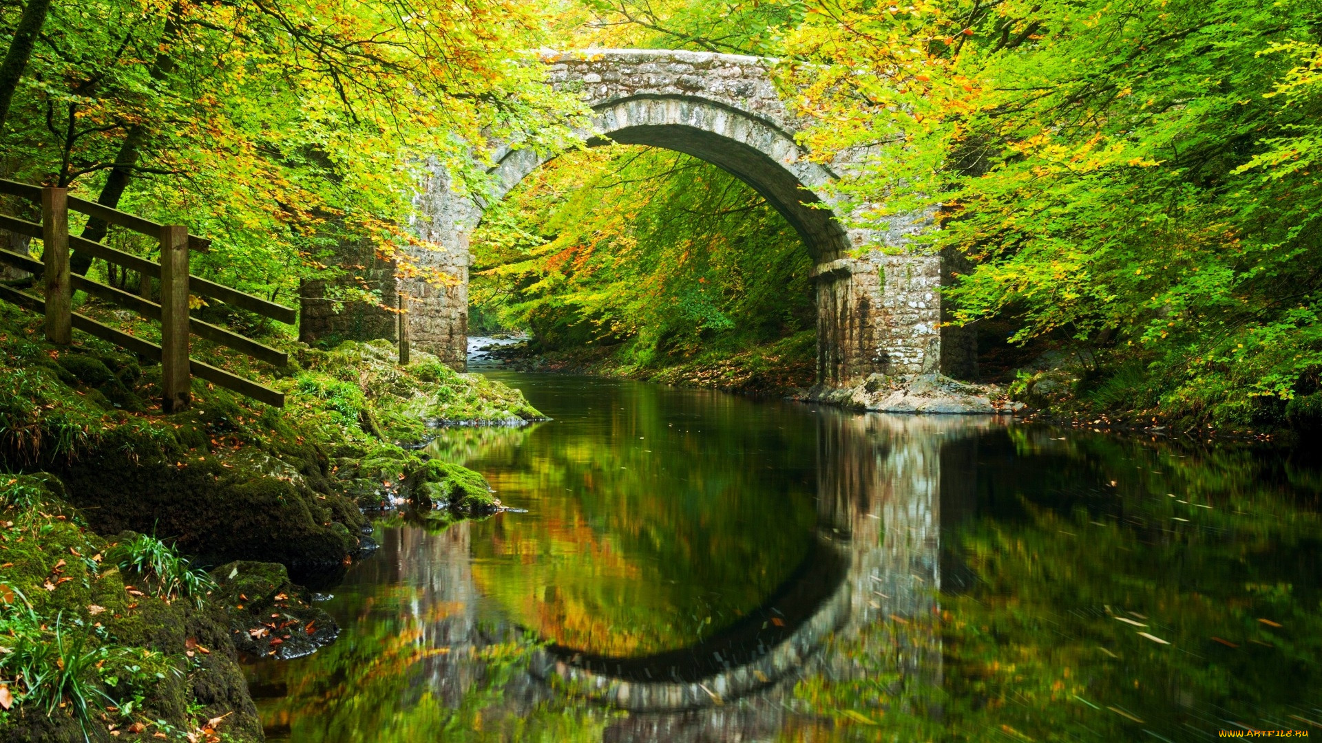 holn bridge, the river dart, dartmoor, england, , - , holn, bridge, the, river, dart